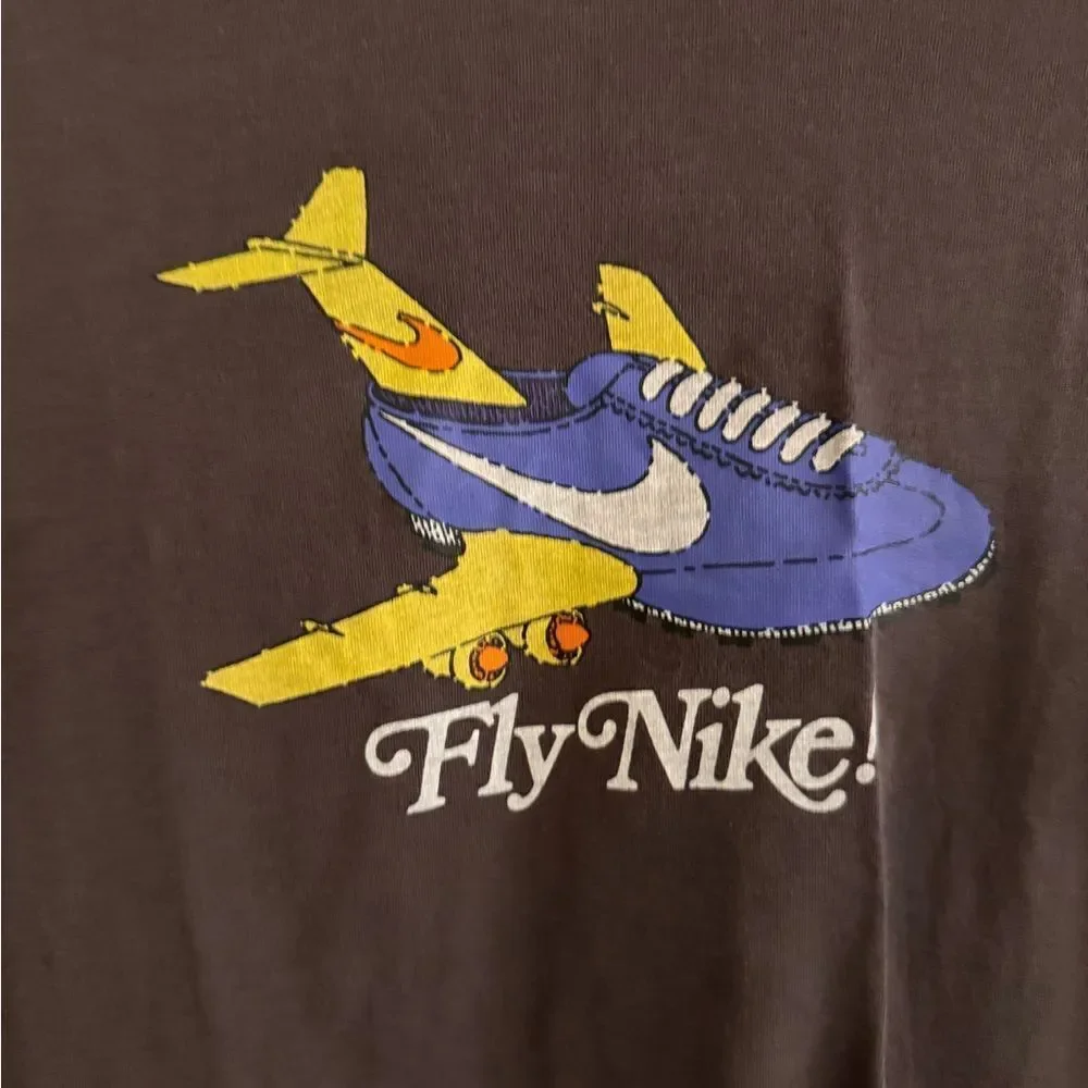 Nike Graphic Tee with Airplane Design Youth